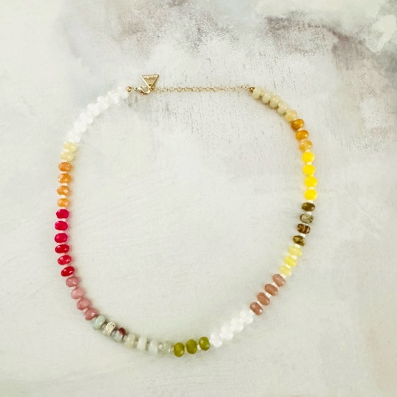Anthropologie Multicolor Beaded Necklace in color Sunshower - Picture 2 of 7